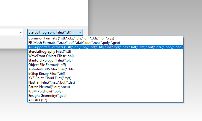 Supported file formats for InStep Studio 3D