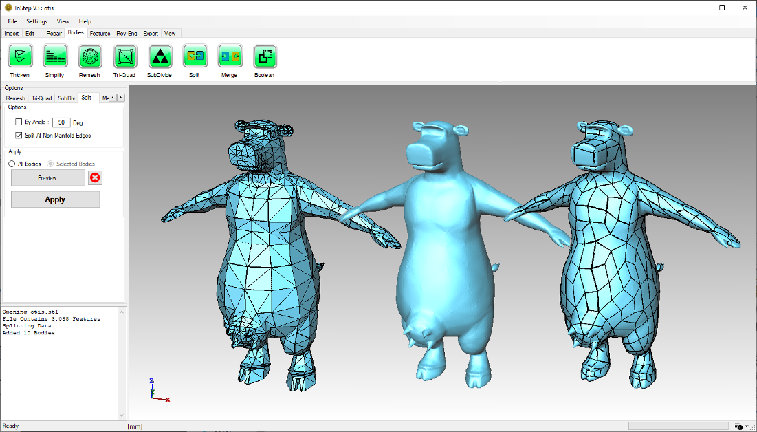 Example reverse engineering shape created in InStep Studio 3D